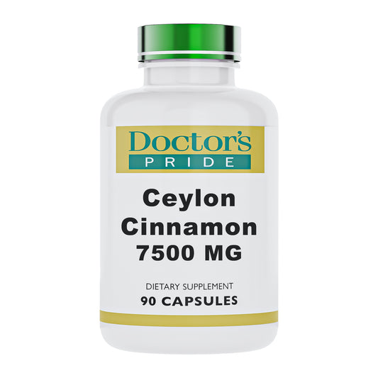 Ceylon Cinnamon Capsules 7500mg Per Serving - 90 Capsules | High Potency Ceylon Cinnamon Powder Pills for Women & Men