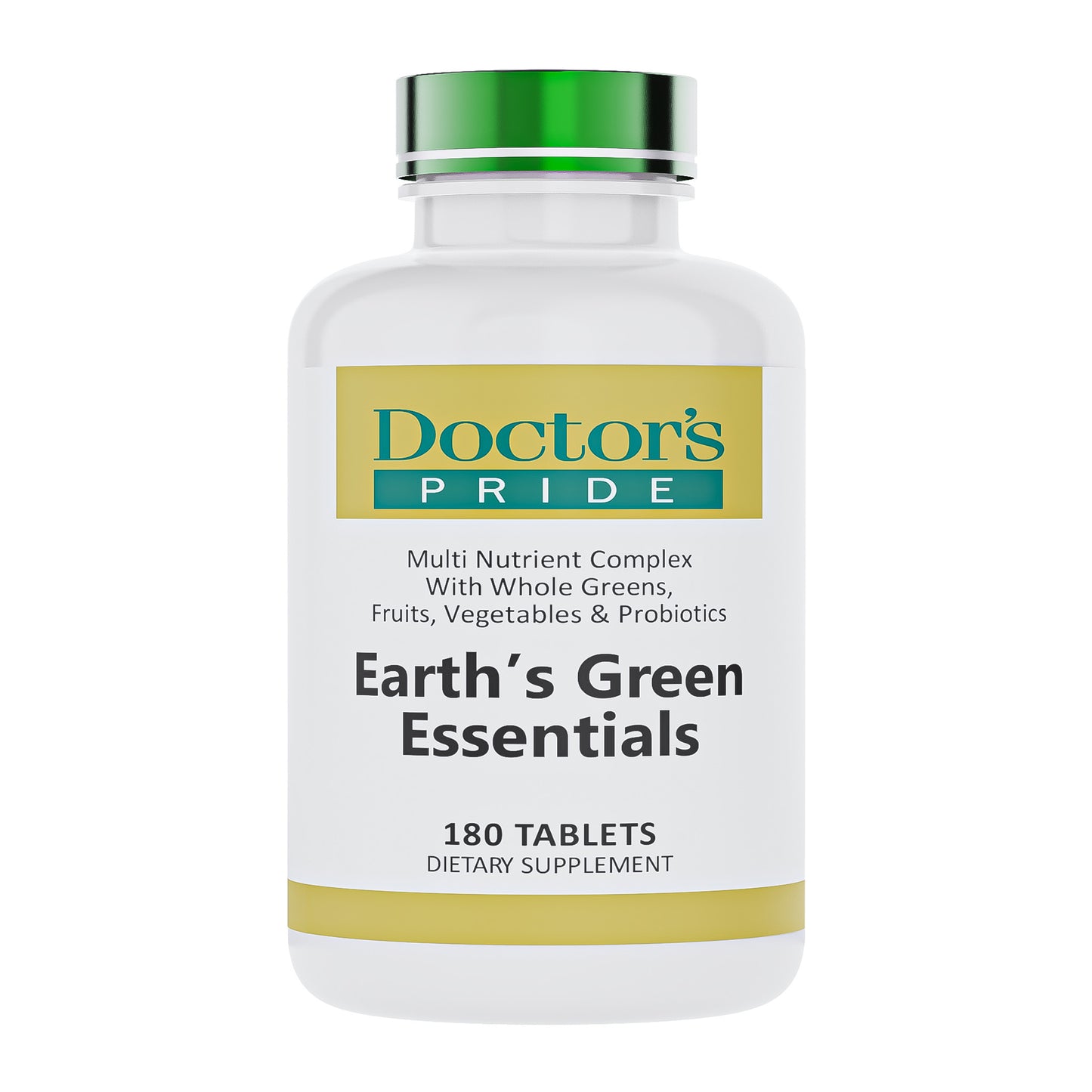 Earth's Green Essentials: A Comprehensive Multivitamin with Vegetables, Fruits, & Probiotics - 180 Tablets